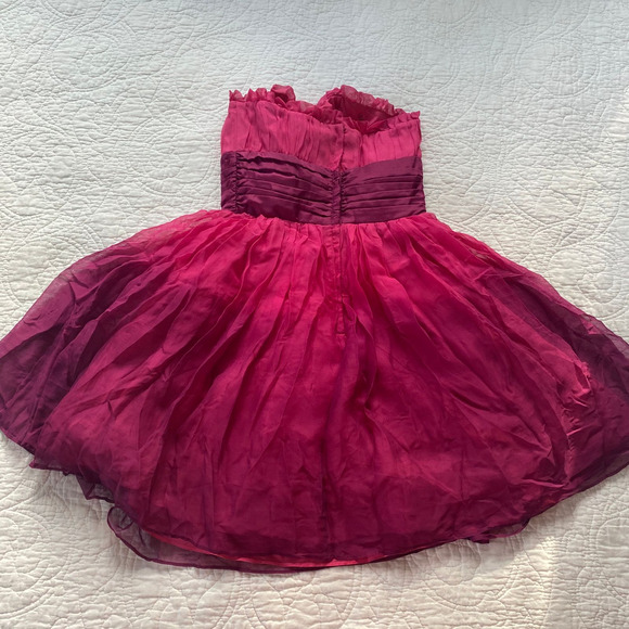 Betsey Johnson Pink Ombré Silk Tulle Dress - Picture 2 of 7